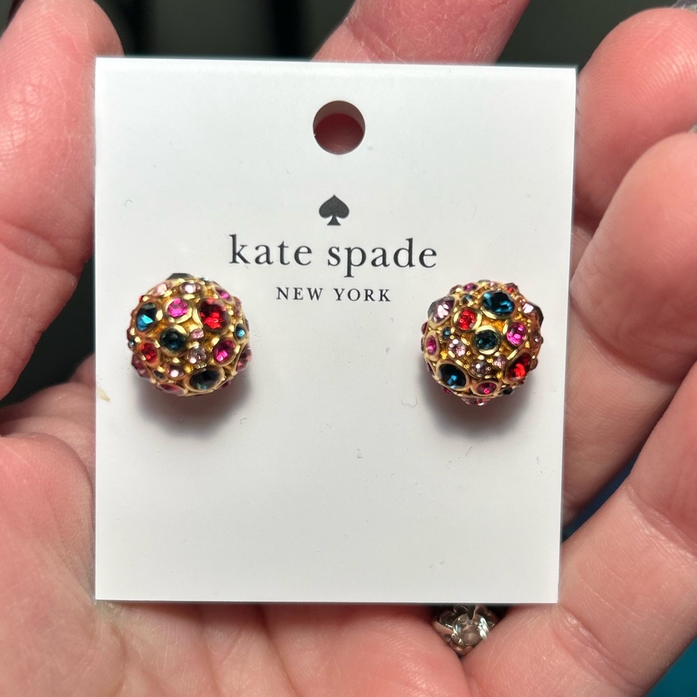 Kate Spade New York on The Dot Sphere Stud Earrings - Multi/Gold tone